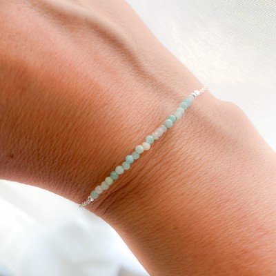 Sterling silver 925 bracelet with Amazonite stones