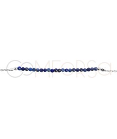 Sterling silver 925 bracelet with Lapis lazuli stones