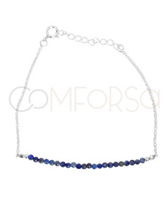 Sterling silver 925 bracelet with Lapis lazuli stones