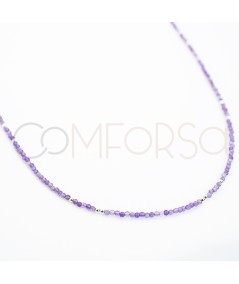 Sterling silver 925 Amethyst stones choker