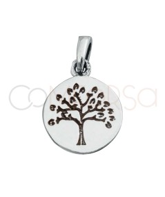 Sterling silver 925 Tree of Life medallion 10mm