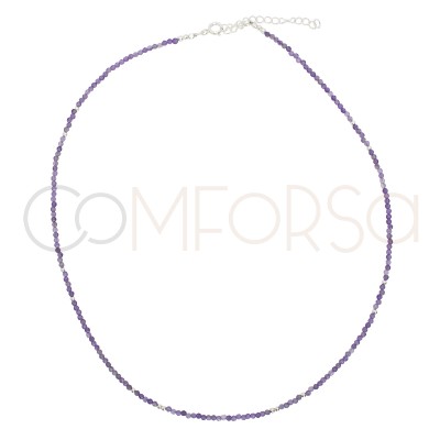 Sterling silver 925 Amethyst stones choker