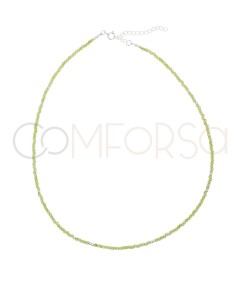 Sterling silver 925 Peridot stones choker