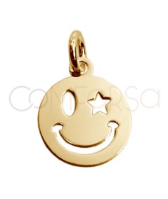 Sterling silver 925 smiley pendant 10mm
