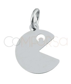 Sterling silver 925 Muncher videogame pendant  9 x 12mm
