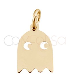 Gold-plated sterling silver 925 Muncher ghost 8 x 12mm pendant