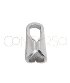 Sterling silver 925 Round open end cap 2 mm