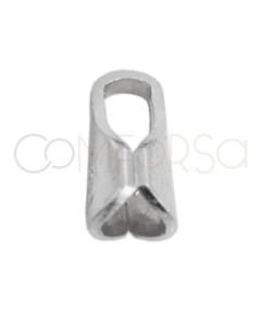 Sterling silver 925 Round open end cap 2.5 mm