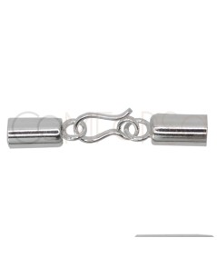 Sterling silver 925 Hook clasp with end caps 6 mm