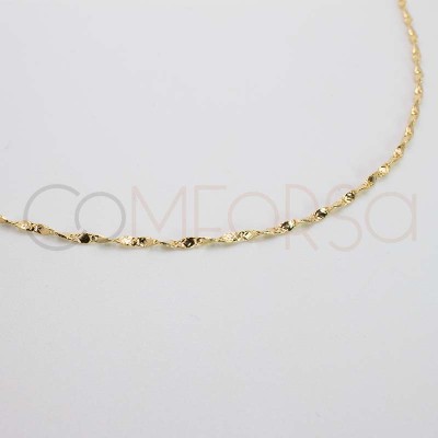 Gold-plated sterling silver 925 hammered twist bracelet