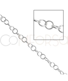 Sterling silver 925 loose belcher chain 3.4mm