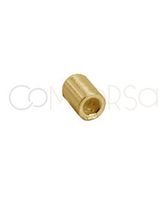 Gold-plated sterling silver 925 crimp tube 2x1.5 mm (1.1 int)