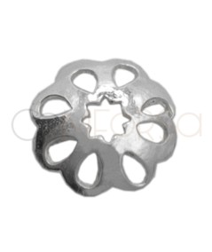 Sterling silver 925ml Cap with 8 petals 6 mm