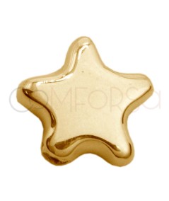 Sterling silver 925 gold-plated Star thick bead 8,8x8,5 mm