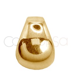 Sterling silver 925 gold-plated Irregular drop connector 5 x 7 mm