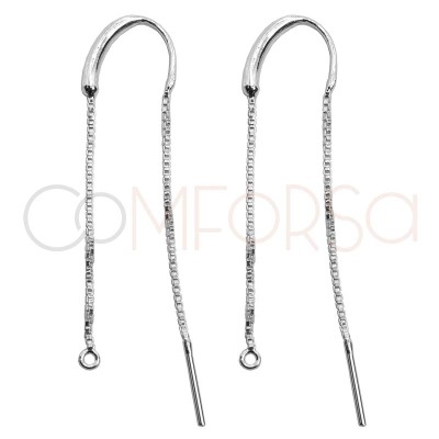 Gold-plated sterling silver 925 U shape ear threader 30 mm