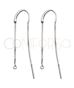 Gold-plated sterling silver 925 U shape ear threader 30 mm