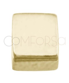 Gold-plated sterling silver 925 cube spacer 5 x 5mm