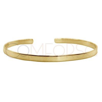 Engraving + Gold-plated Sterling silver 925 flat bracelet 63 x 47 mm