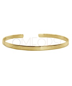 Engraving + Gold-plated Sterling silver 925 flat bracelet 63 x 47 mm