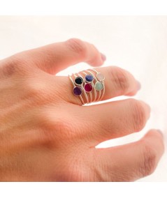 Sterling silver 925 ring with Amethyst stone 4mm