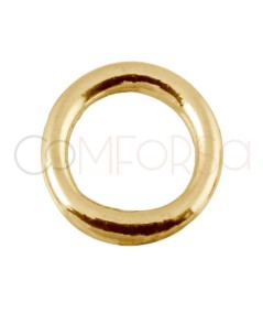 Gold-plated sterling silver 925 soldered jump ring 7 mm