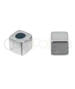 Gold-plated sterling silver 925 cube spacer 5 x 5mm