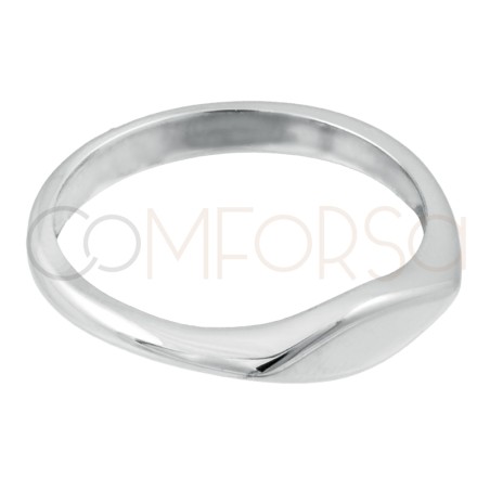 Engraving + Sterling silver 925 ring with plain plate