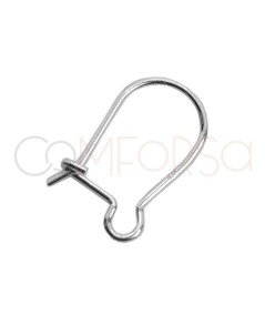 Sterling silver 925 kidney earring hook 8 x 14mm