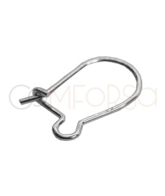 Sterling silver 925 kidney earring hook 8 x 14mm