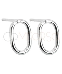 Sterling silver 925 link earring 7.5 x 12mm