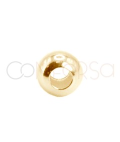 Rose gold-plated sterling silver 925 smooth ball 2 mm (0.9)