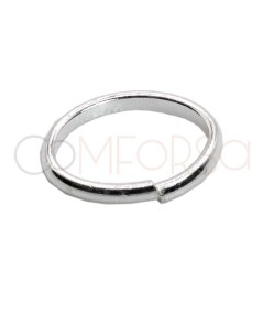 Sterling silver 925 D-shape oval jump ring 10 x 8mm