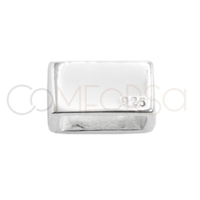 Sterling silver 925 rectangular cube connector 10 x 6mm