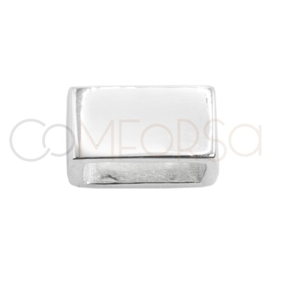 Sterling silver 925 rectangular cube connector 10 x 6mm