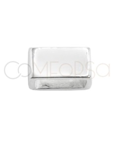 Engraving + Sterling silver 925 rectangular cube connector 10 x 6mm
