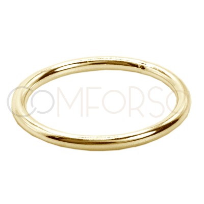 Gold-plated sterling silver 925 smooth thread ring