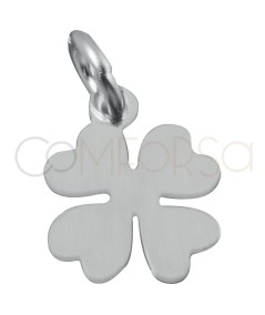 Gold-plated sterling silver 925 mini clover pendant 8 mm