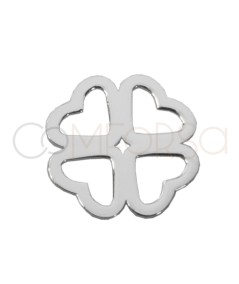 Sterling silver 925 cut-out clover connector 11mm