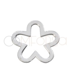 Sterling silver 925 cut-out flower connector 11mm