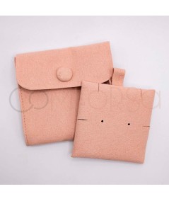 Pink velvet pouch for jewellery storage (gift)