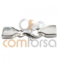 Sterling Silver 925 Lobster Clasp with end caps 2.5 x 5 mm
