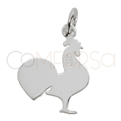 Sterling silver 925 Le Coq pendant 11.6 x 16mm