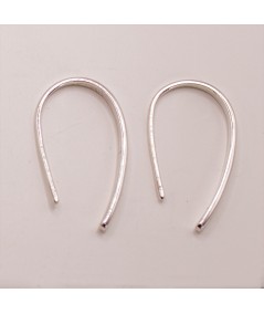 Sterling silver 925 rigid open drop earring 10 x 20mm