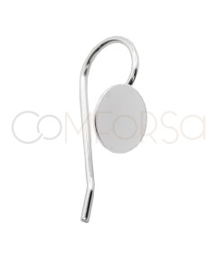Sterling silver 925 hook with flat pad 8mm