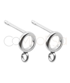 Sterling silver 925 circle earring with open jumpring 6mm