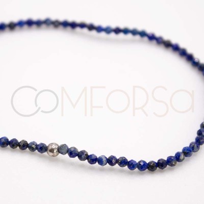 Sterling silver 925 elastic bracelet with Lapis lazuli stones