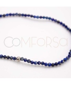 Sterling silver 925 elastic bracelet with Lapis lazuli stones