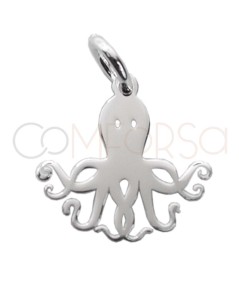Sterling silver 925 octopus pendant 12 x 12mm