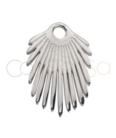 Sterling silver 925 cut out leaf pendant 10 x 15mm